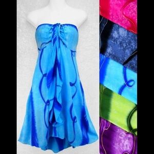 Gold Accent Cascade Sarong Dress -Pink